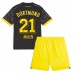 Tanie Strój piłkarski Borussia Dortmund Donyell Malen #21 Koszulka Wyjazdowej dla dziecięce 2023-24 Krótkie Rękawy (+ szorty)